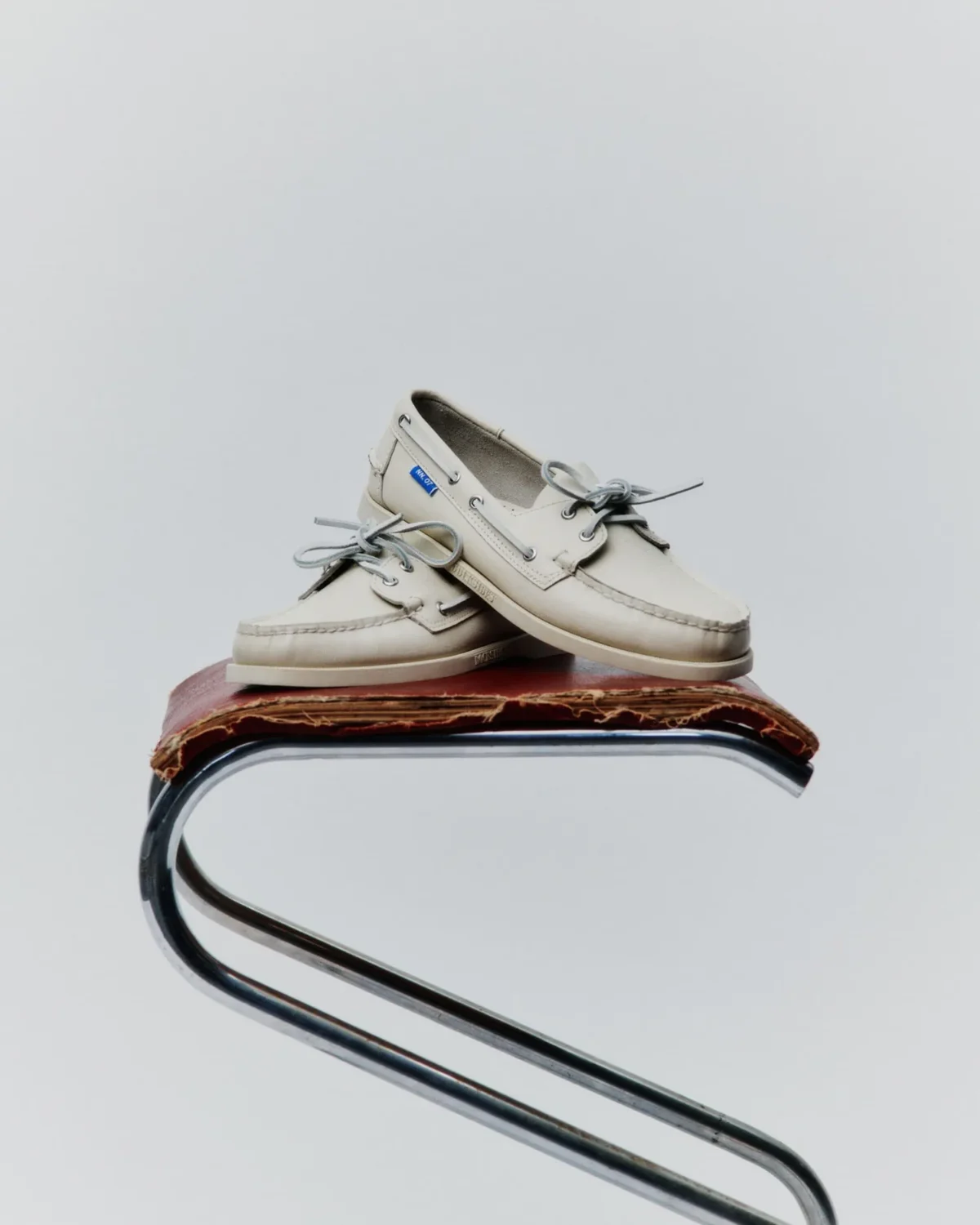 NN.07 reimagines the Sebago Docksides Portland with a cream-white crocodile embossed leather edition