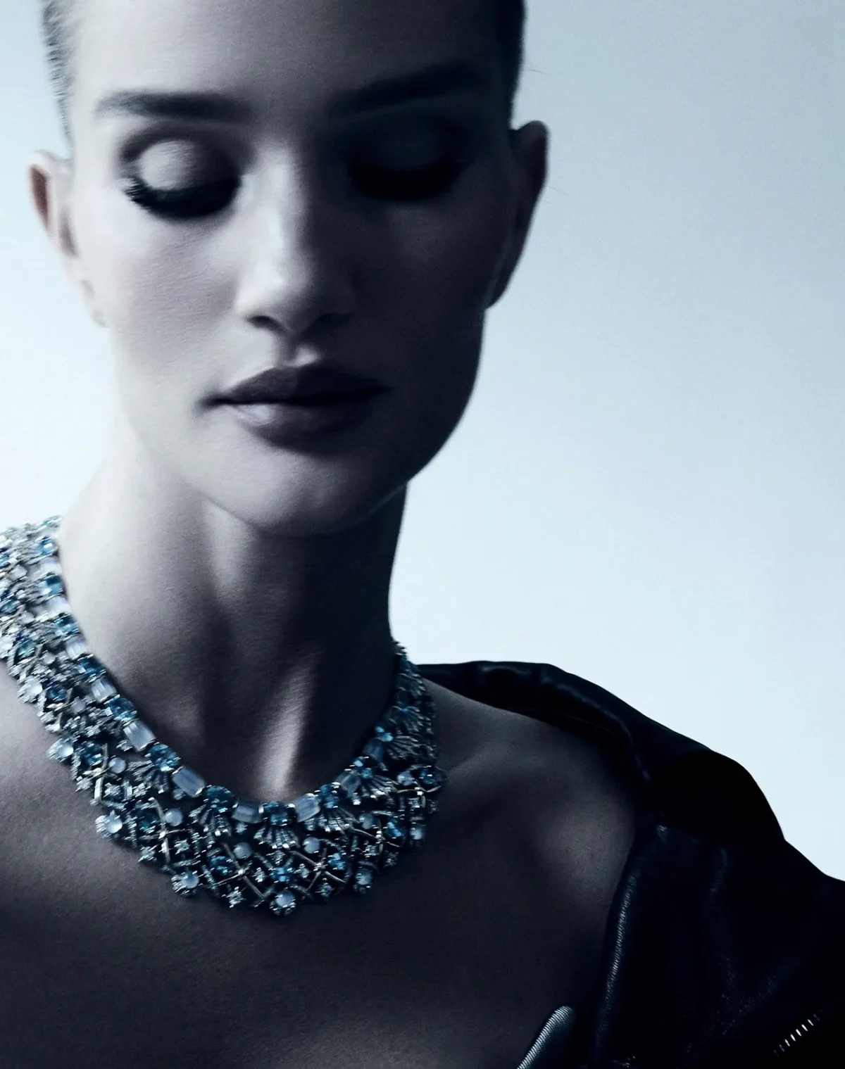 Rosie Huntington-Whiteley in Tiffany & Co. on Harper's Bazaar Taiwan June 2025 by David Roemer