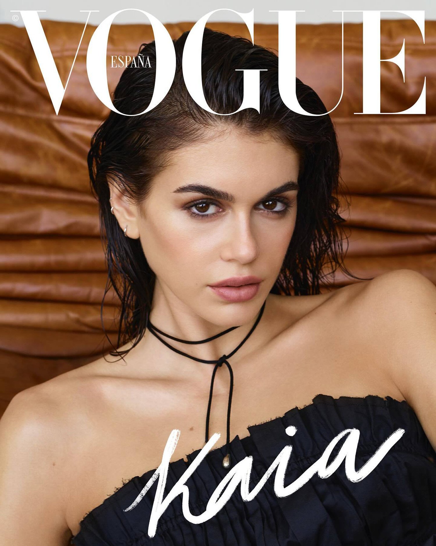 Kaia Gerber covers Vogue Spain June 2025 by Amy Troost
