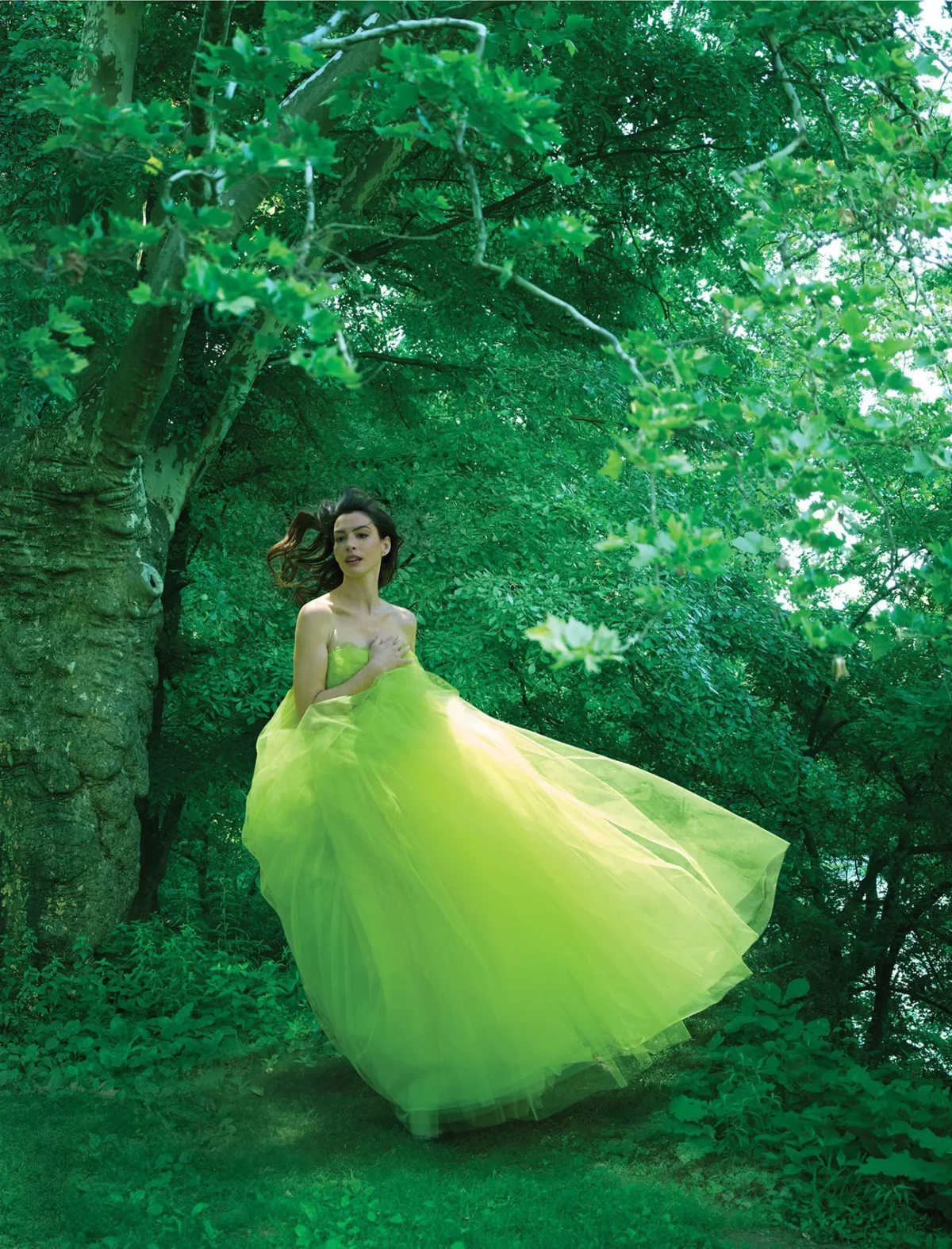 Anne Hathaway in Givenchy on Vogue US August 2025 by Annie Leibovitz
