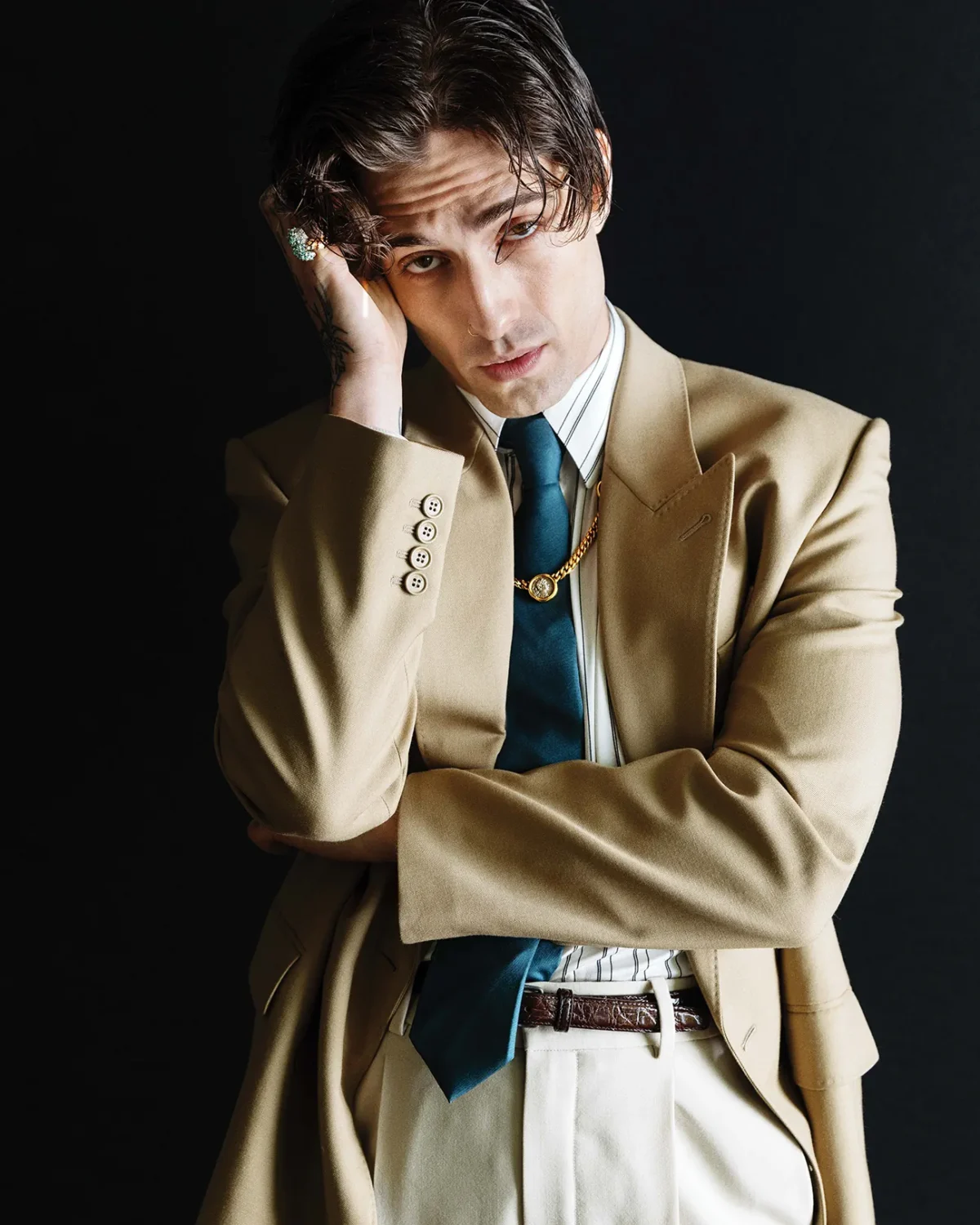 Damiano David covers Flaunt Magazine Issue 199 by Doug Inglish