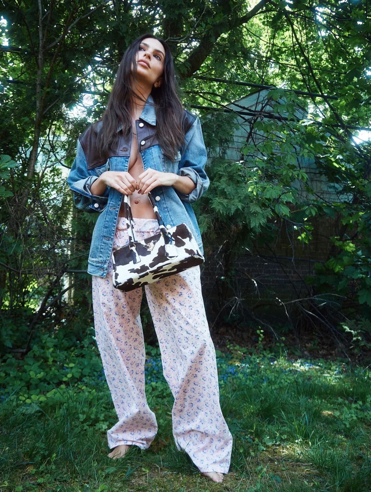 Emily Ratajkowski in Prada on Elle UK July/August 2025 by Morgan Maher