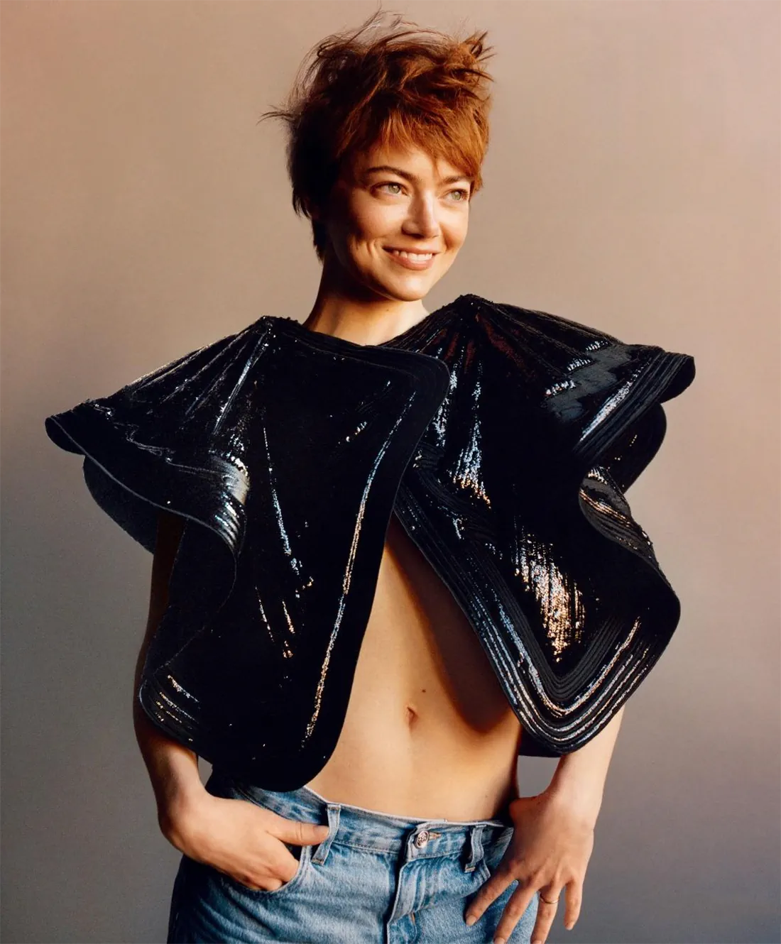 Emma Stone in Louis Vuitton on Vogue US September 2025 by Jamie Hawkesworth