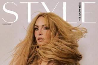 Lindsay Lohan covers The Sunday Times Style August 3rd, 2025 by Greg Swales