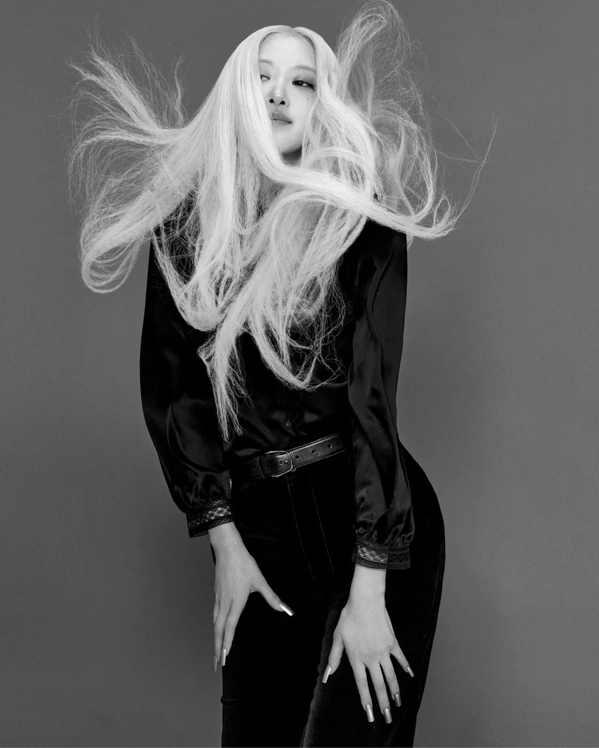 Rosé in Saint Laurent on Vogue Korea August 2025 by Kim Hee June