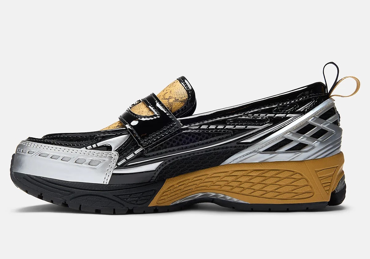 The GANNI x New Balance 1906L Golden Snakeskin Collaboration Revives the Appeal of the Hybrid Runner