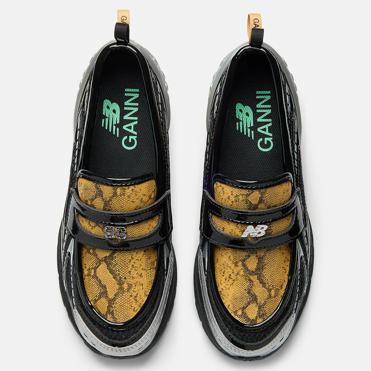 The GANNI x New Balance 1906L Golden Snakeskin Collaboration Revives the Appeal of the Hybrid Runner