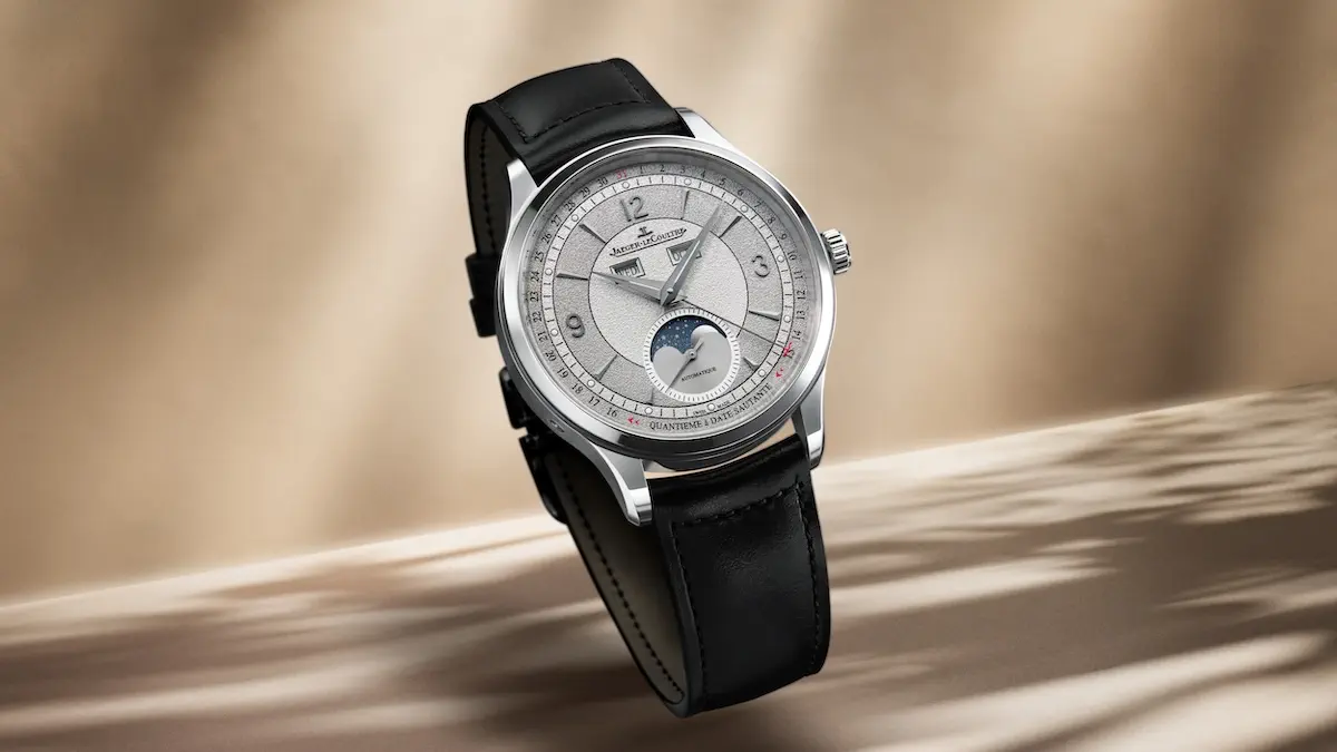 The Jaeger-LeCoultre Master Control Calendar features a new gray dial edition