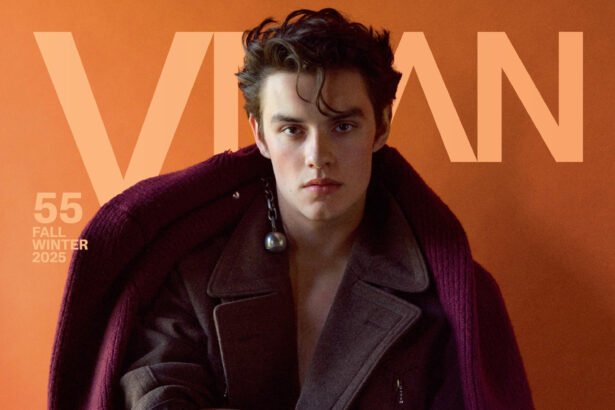 Louis Partridge in Prada on VMan Fall/Winter 2025 by Álvaro Beamud Cortés