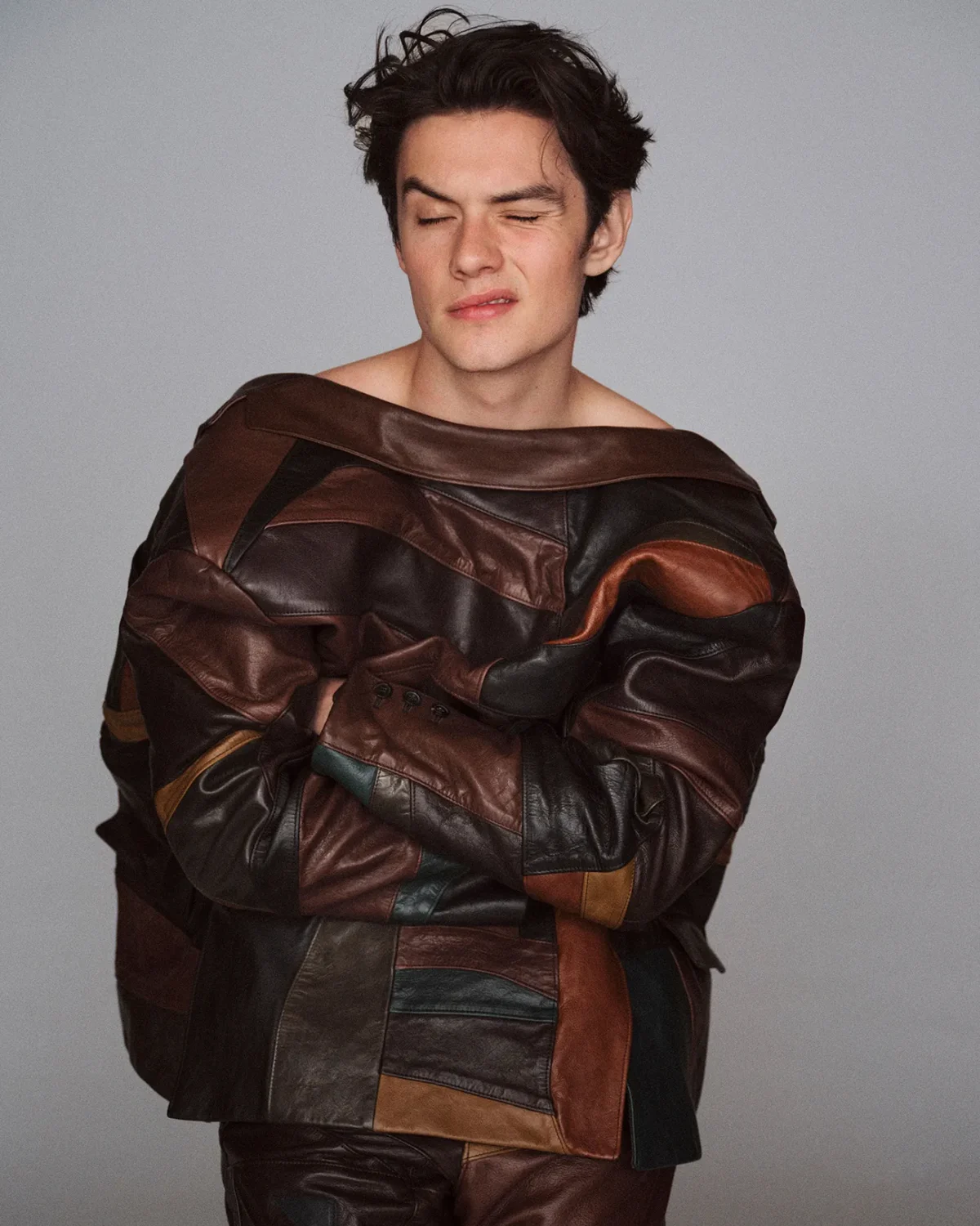 Louis Partridge in Prada on VMan Fall/Winter 2025 by Álvaro Beamud Cortés