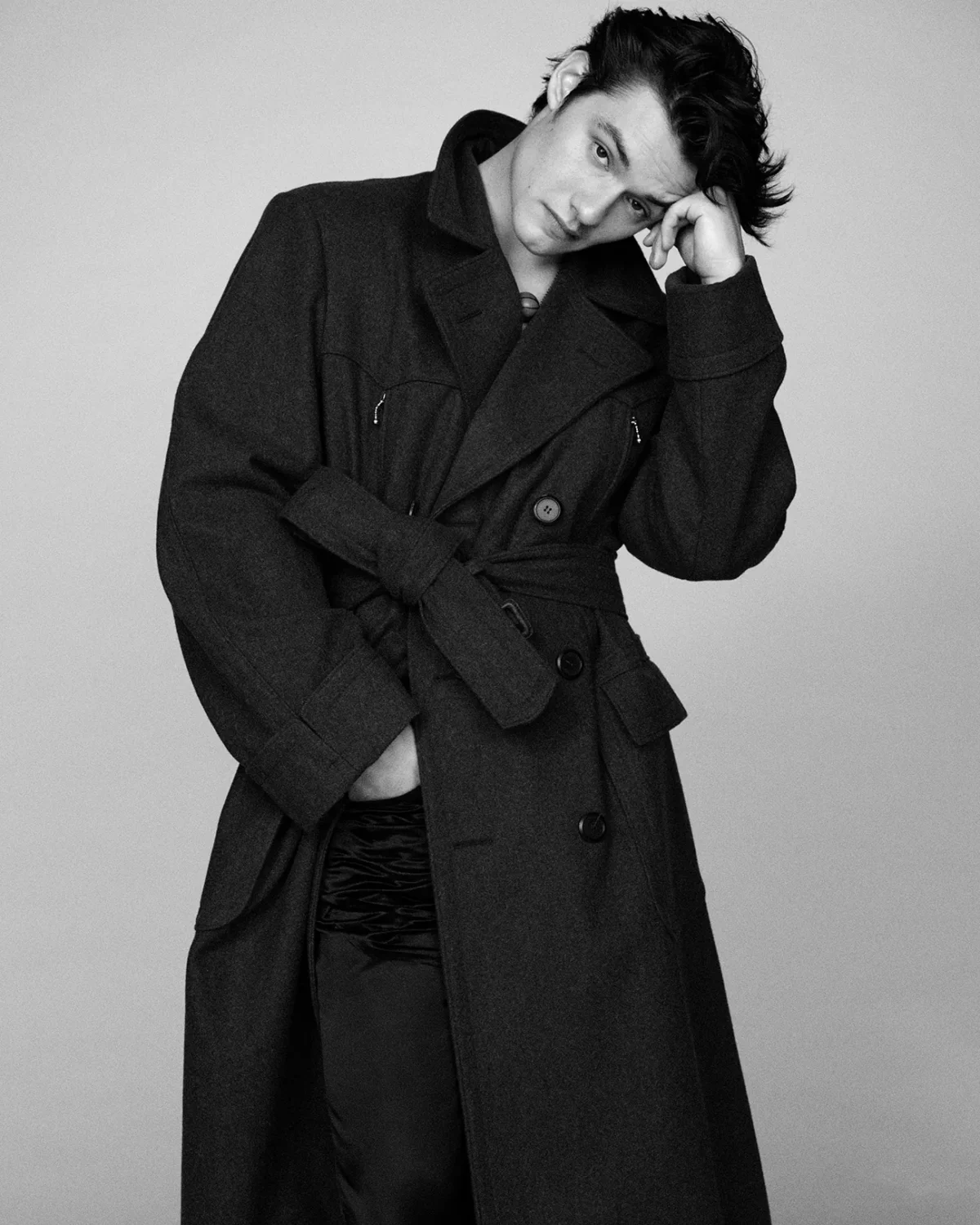 Louis Partridge in Prada on VMan Fall/Winter 2025 by Álvaro Beamud Cortés