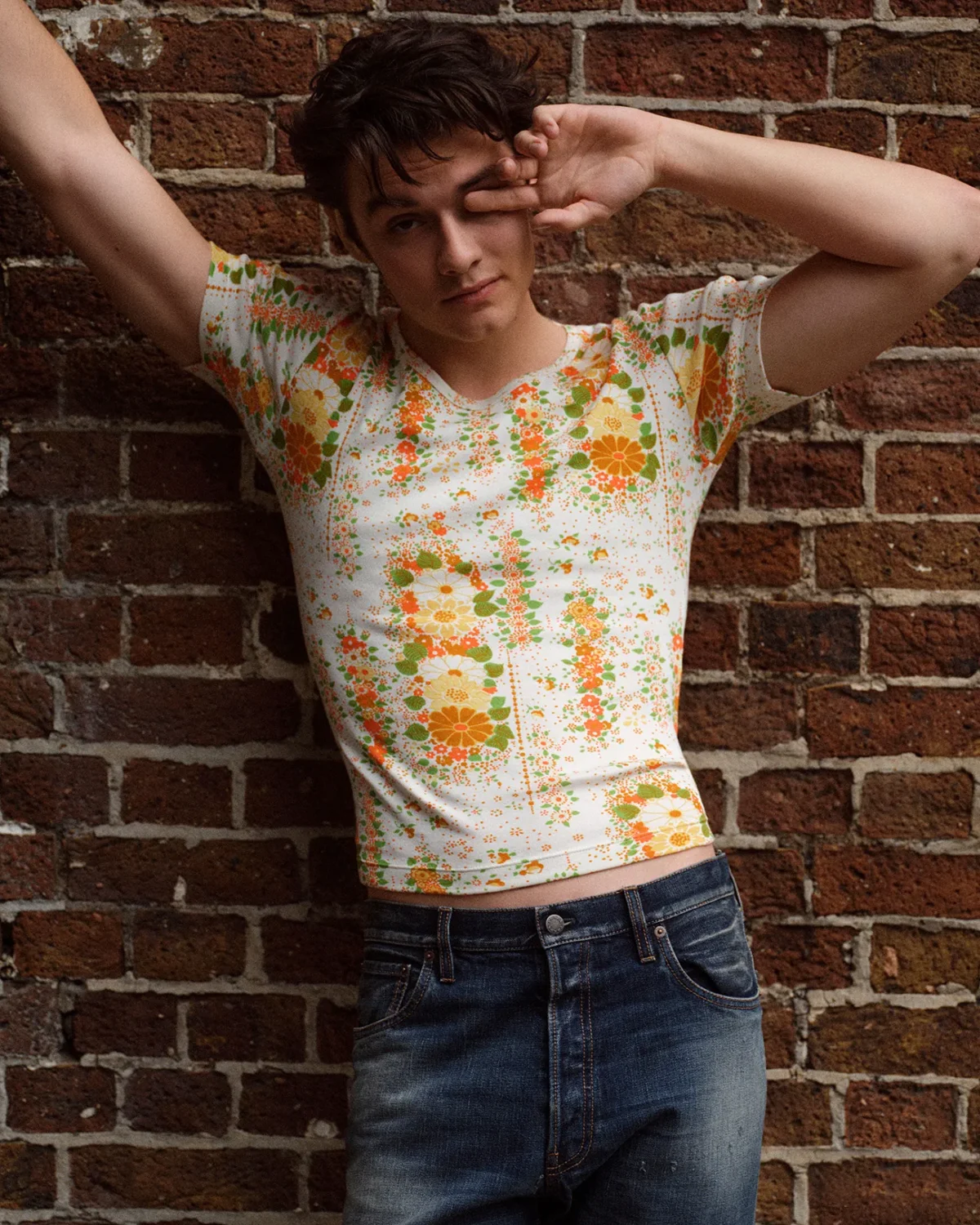 Louis Partridge in Prada on VMan Fall/Winter 2025 by Álvaro Beamud Cortés