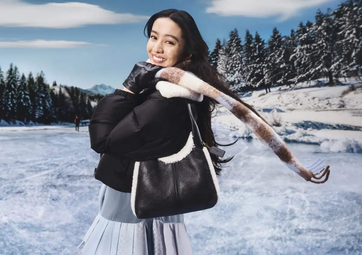 Coach Holiday 2025 campaign: Charles Melton & Elle Fanning lead a quiet luxury journey