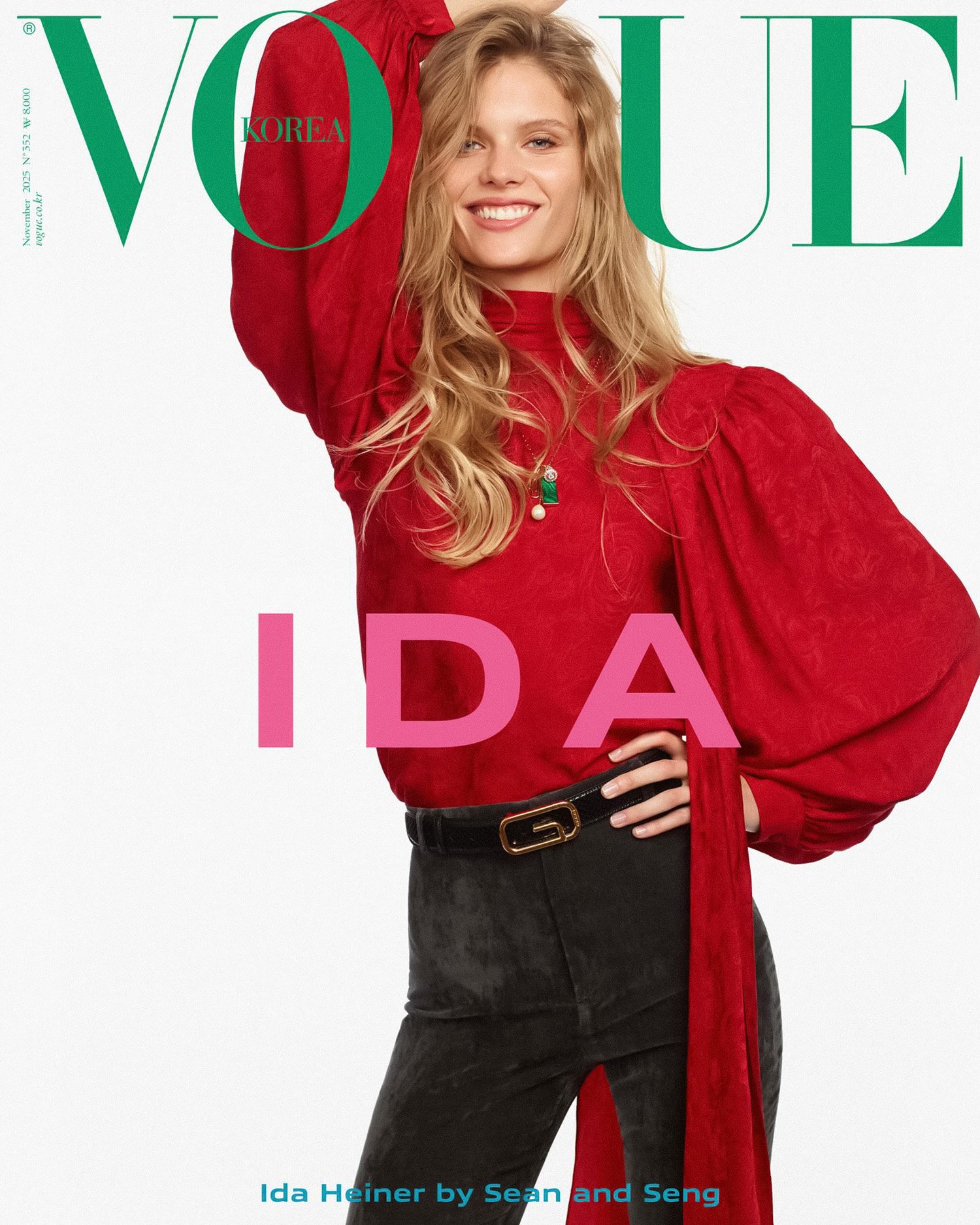 Ida Heiner in Gucci on Vogue Korea November 2025 by Sean & Seng
