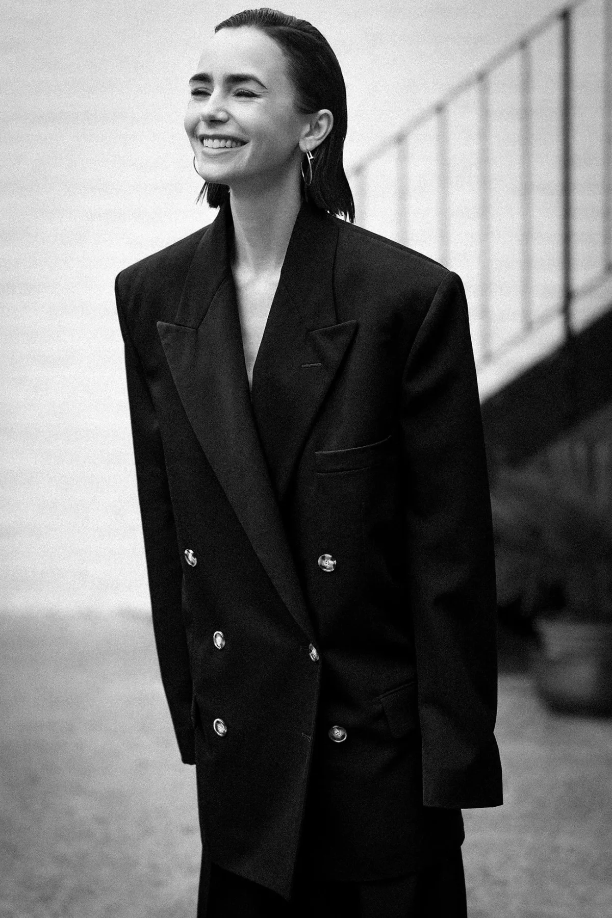 Lily Collins covers Elle Spain December 2025 by Juankr