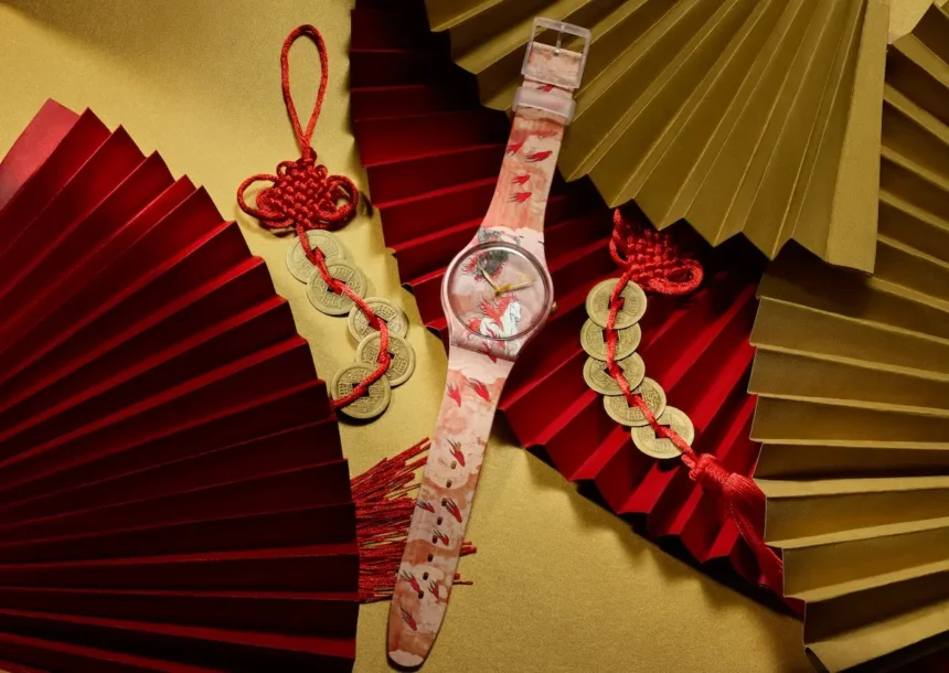 Swatch honors the 2026 Lunar New Year with a fiery "Riding the Clouds" timepiece