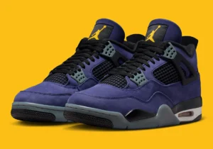 The Air Jordan 4 “Lakers” rewrites purple with an imperial twist The Air Jordan 4 “Lakers” rewrites purple with an imperial twist