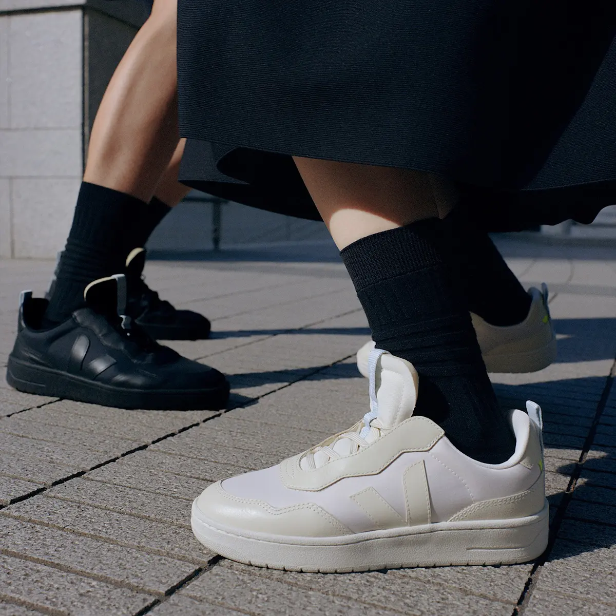 CFCL x VEJA’s V-90 sneaker: quiet luxury, ethical roots