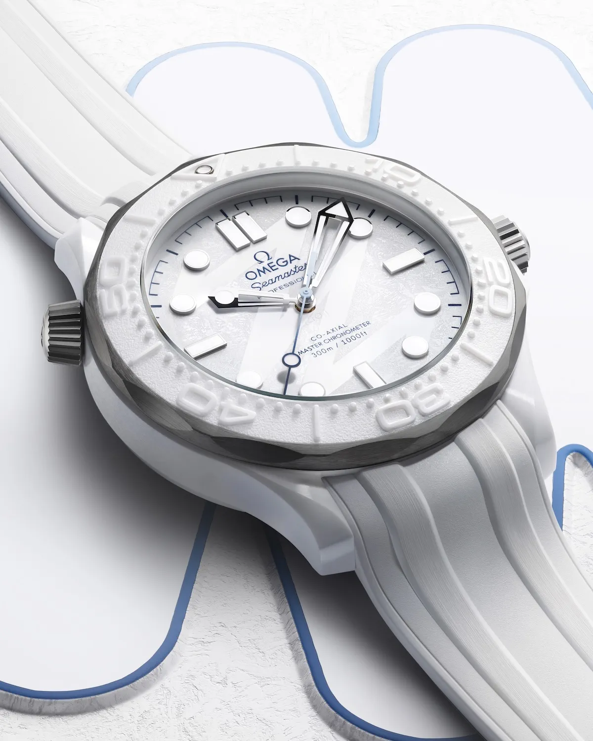 OMEGA Seamaster Diver 300M Milano Cortina 2026: A white ceramic olympic limited edition