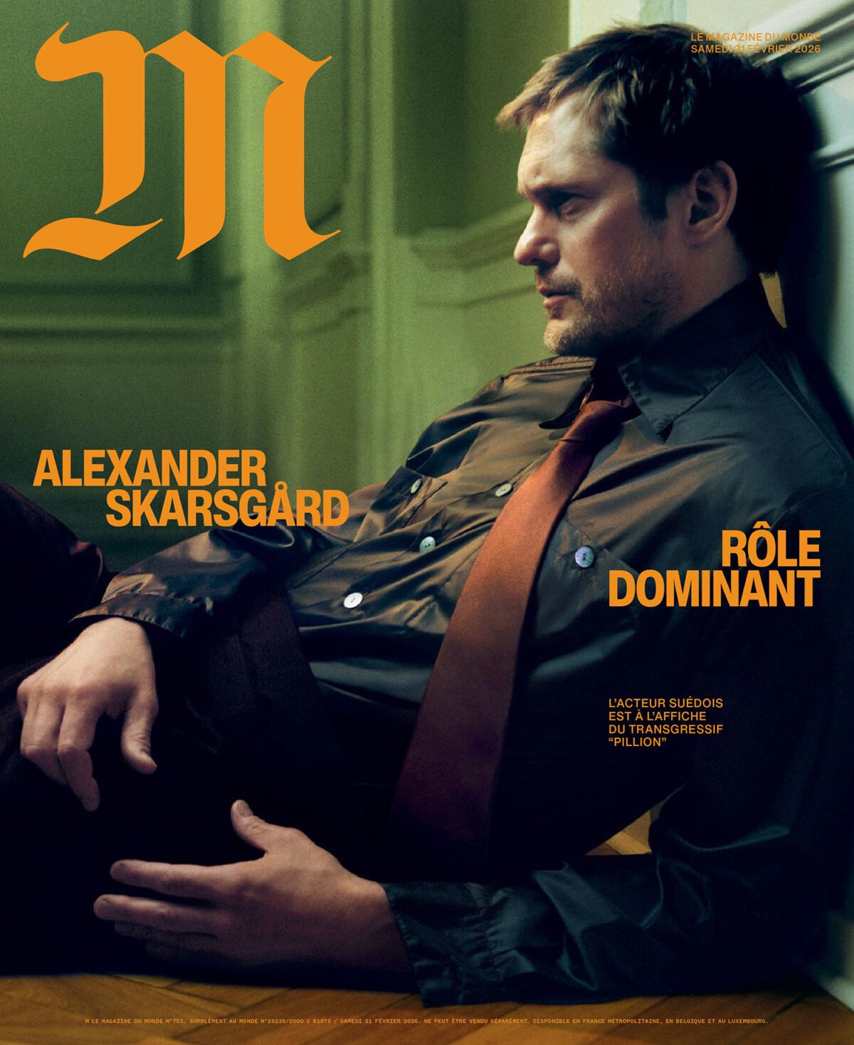 Alexander Skarsgård covers M Le Magazine du Monde February 21st, 2026 by Thurstan Redding