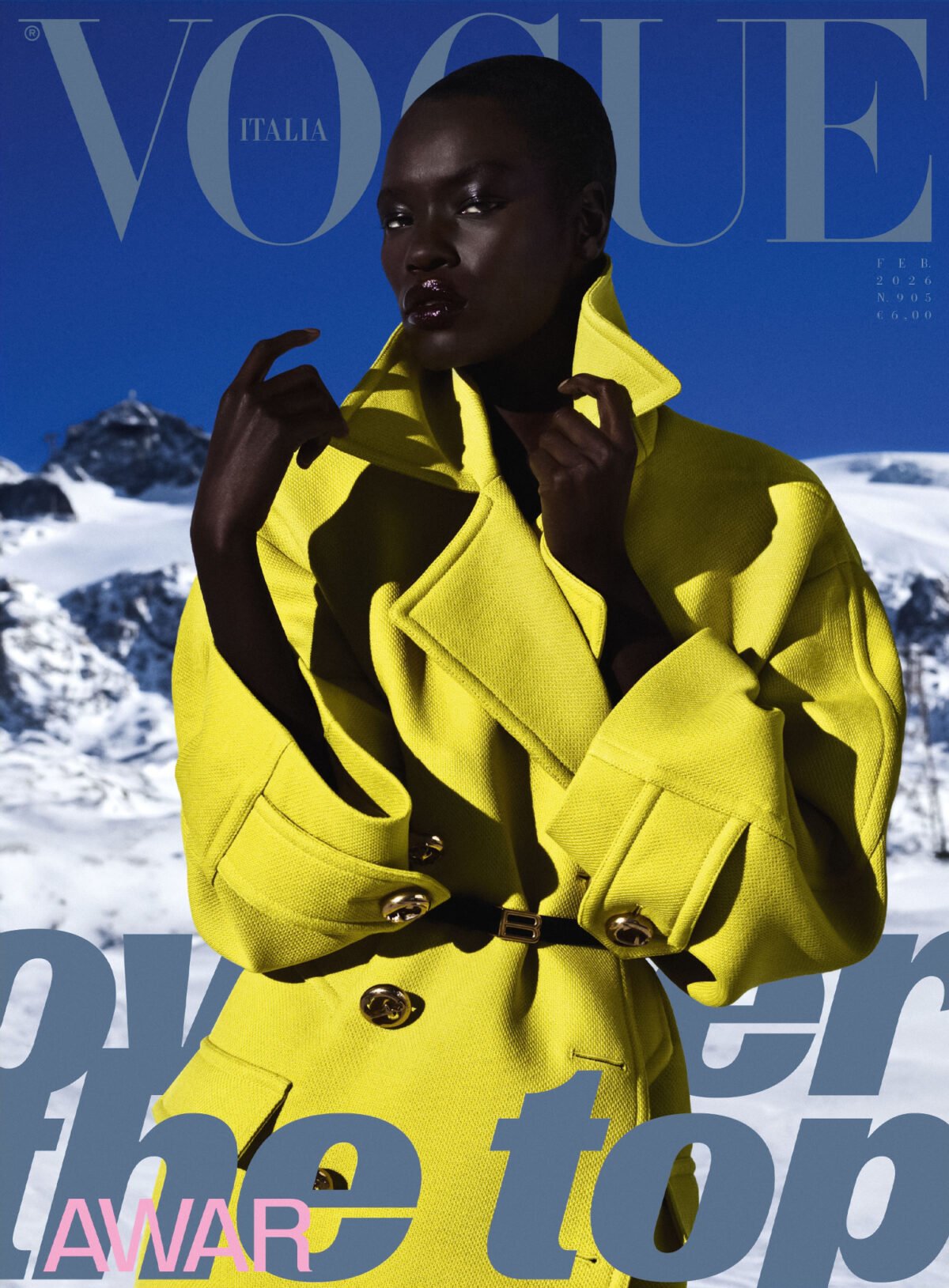 Awar Odhiang covers Vogue Italia February 2026 by Rafael Pavarotti Awar Odhiang covers Vogue Italia February 2026 by Rafael Pavarotti
