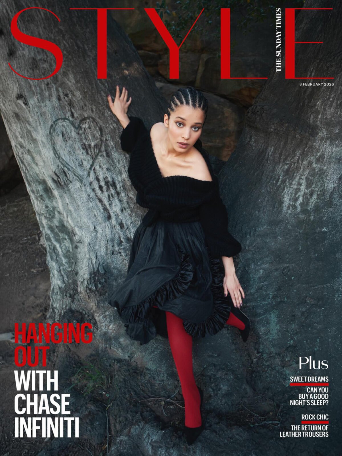 Chase Infiniti covers The Sunday Times Style February 8th, 2026 by Morgan Maher