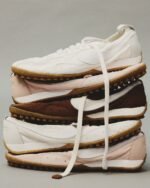 JACQUEMUS x Nike Moon Shoe returns in "Aluminum Pink" and "Fauna Brown" for Spring 2026
