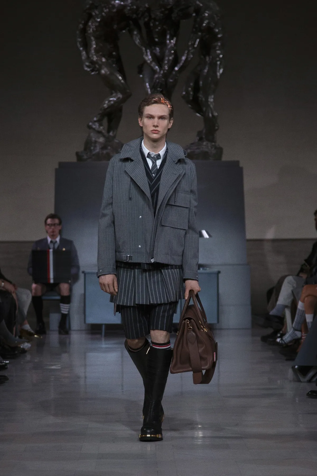 NFL players walk Thom Browne’s most conceptual runway yet