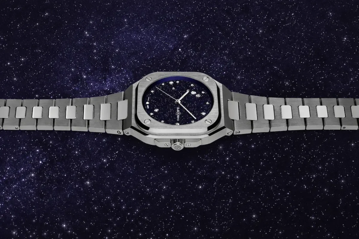 The Bell & Ross BR05 36MM Blue Diamond Eagle turns the night sky into a wristwatch