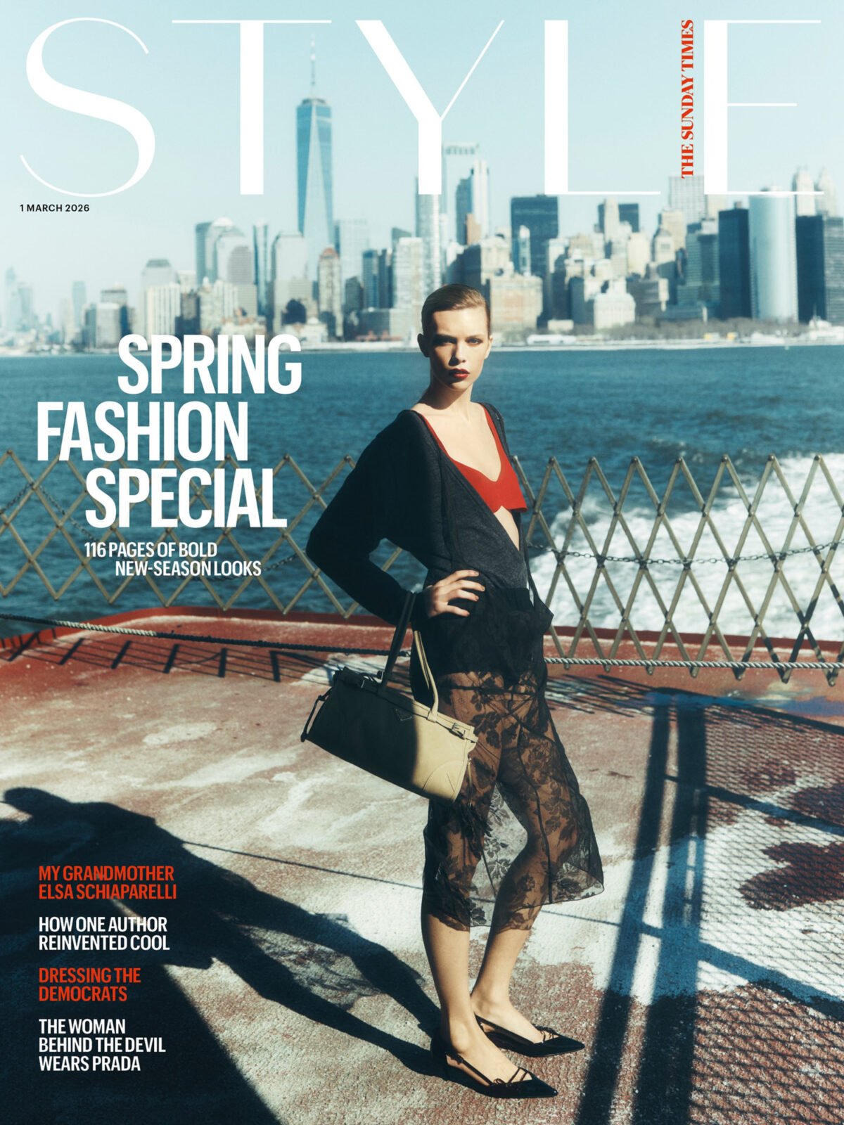 Freya Nutter covers The Sunday Times Style March 1st, 2026 by Tom Schirmacher