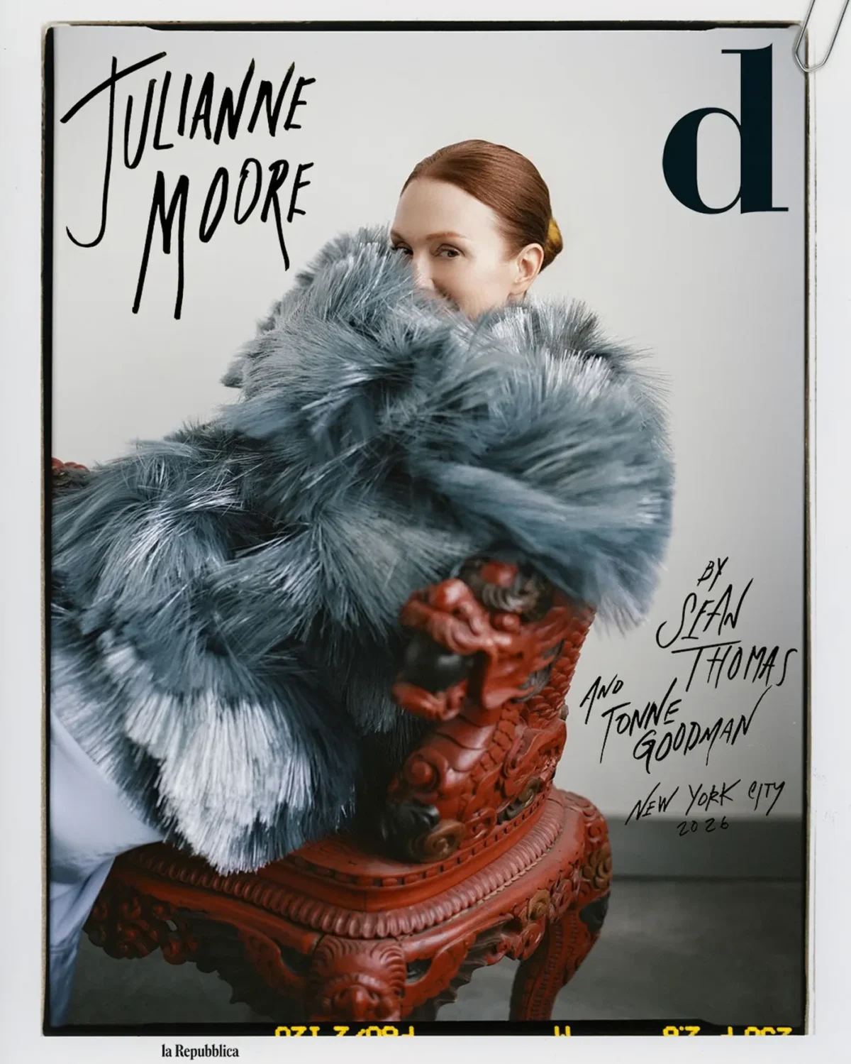 Julianne Moore in Bottega Veneta on D La Repubblica March 21st, 2026 by Sean Thomas Julianne Moore covers D La Repubblica March 21st, 2026 by Sean Thomas