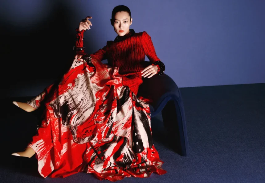 Liu Wen covers Harper’s Bazaar China March 2026 by Liu Song