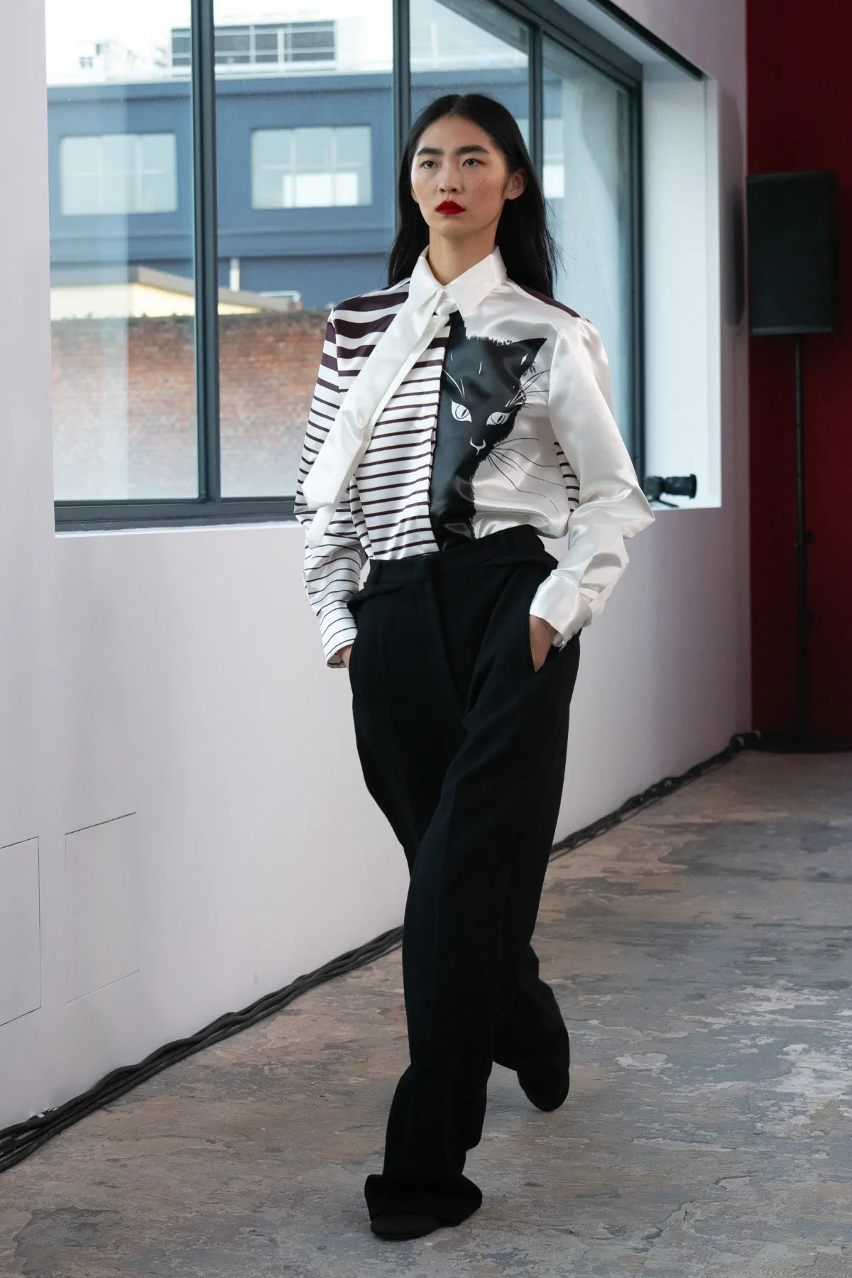 MSGM Fall 2026 turns cat motifs and surrealist art into a bold Milan statement MSGM Fall-Winter 2026 - Milan Fashion Week