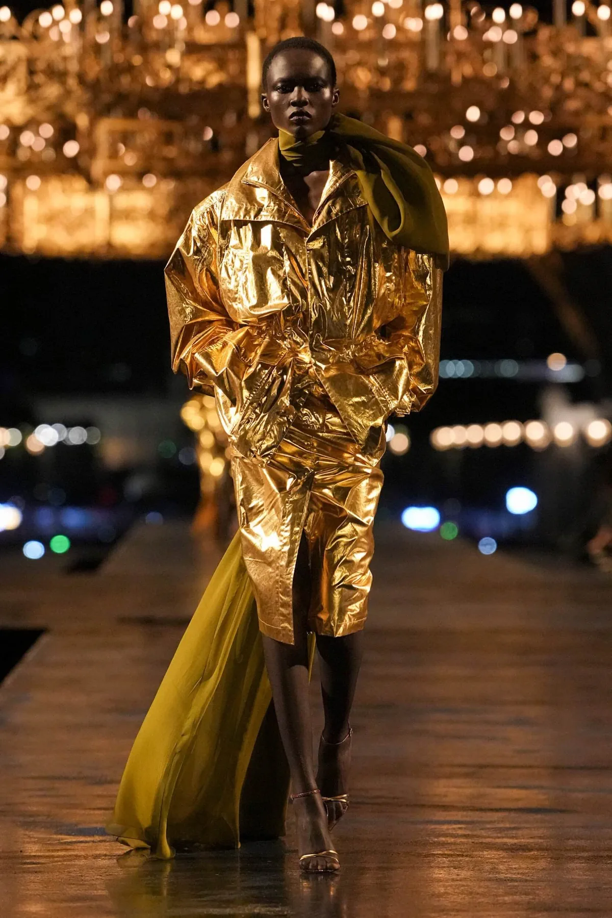 Saint Laurent Spring 2027 turns gold into a study of memory and change Saint Laurent Spring-Summer 2027 - Paris Fashion Week