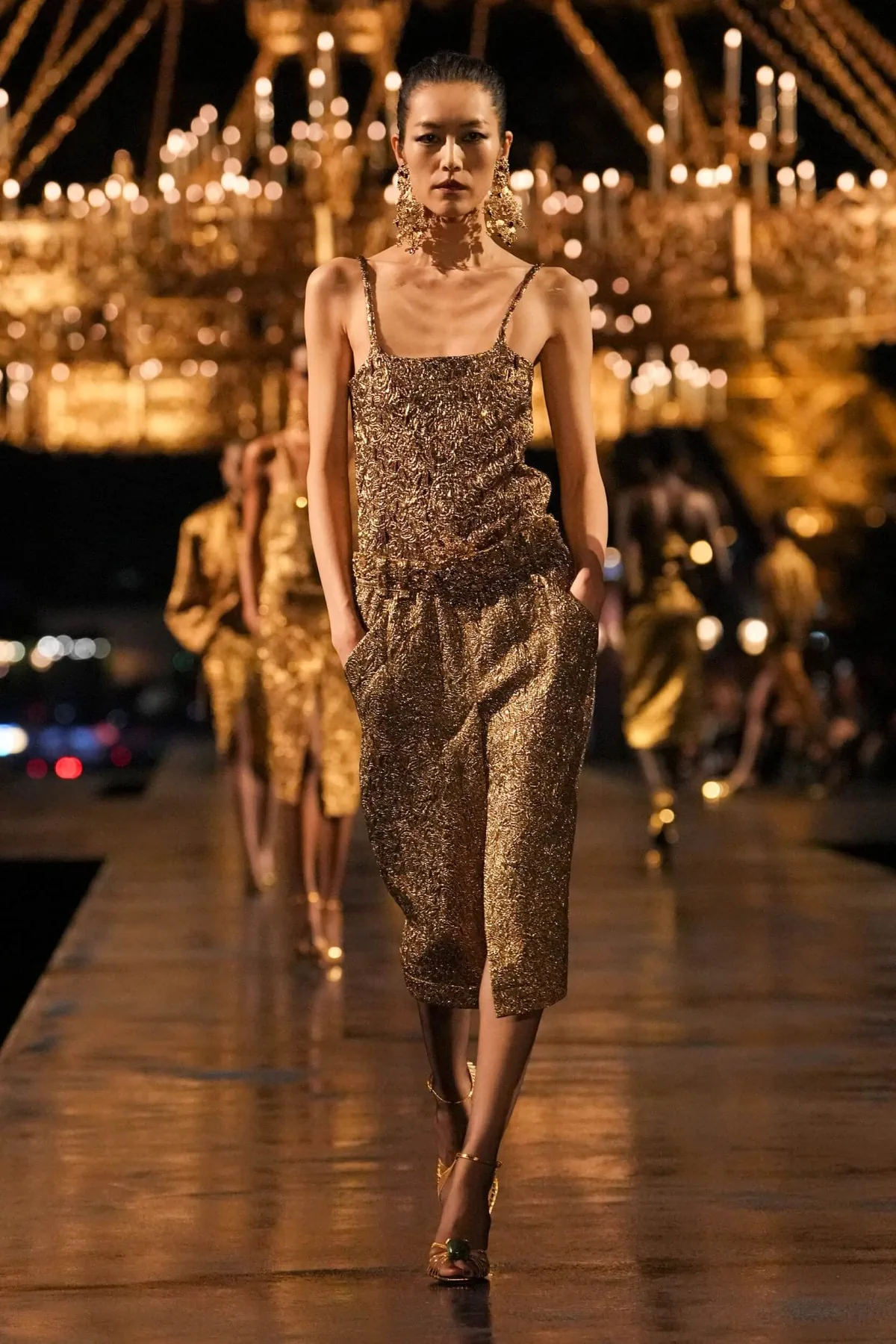 Saint Laurent Spring 2027 turns gold into a study of memory and change Saint Laurent Spring-Summer 2027 - Paris Fashion Week