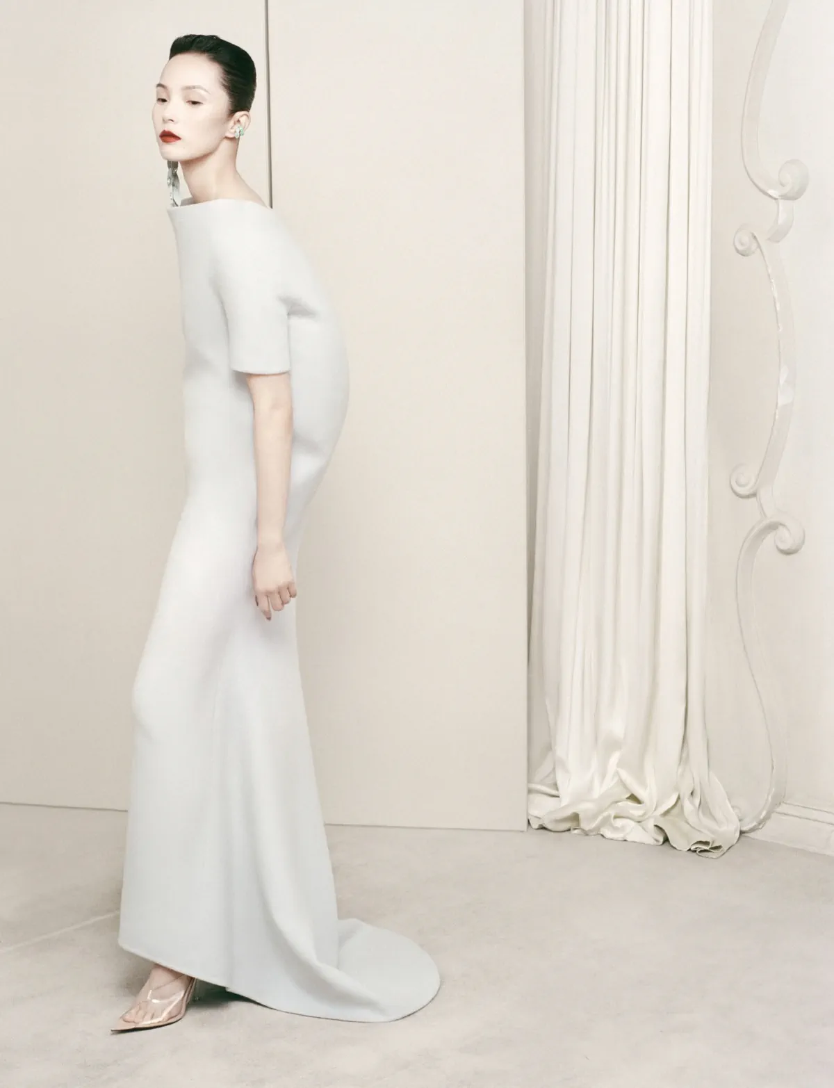 Amanda Murphy and Xiao Wen Ju in Balenciaga Haute Couture on AnOther China Edition Issue 001 by Bryce Anderson