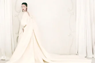 Amanda Murphy and Xiao Wen Ju in Balenciaga Haute Couture on AnOther China Edition Issue 001 by Bryce Anderson