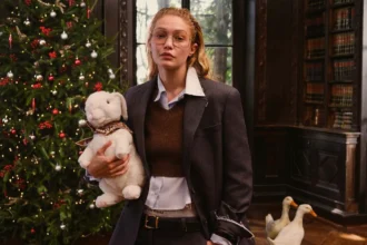 Miu Miu Holiday 2026 campaign brings Gigi Hadid into a playful vision of festive dressing
