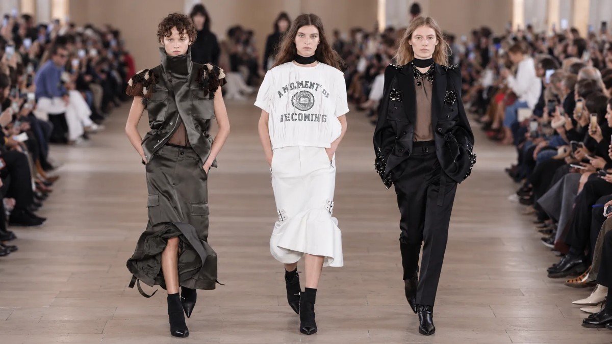 Sacai Spring 2027 examines clothing from the inside out Sacai Spring-Summer 2027 - Paris Fashion Week
