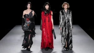 Yohji Yamamoto Spring 2027 finds form in fringes and unfinished structure Yohji Yamamoto Spring-Summer 2027 - Paris Fashion Week