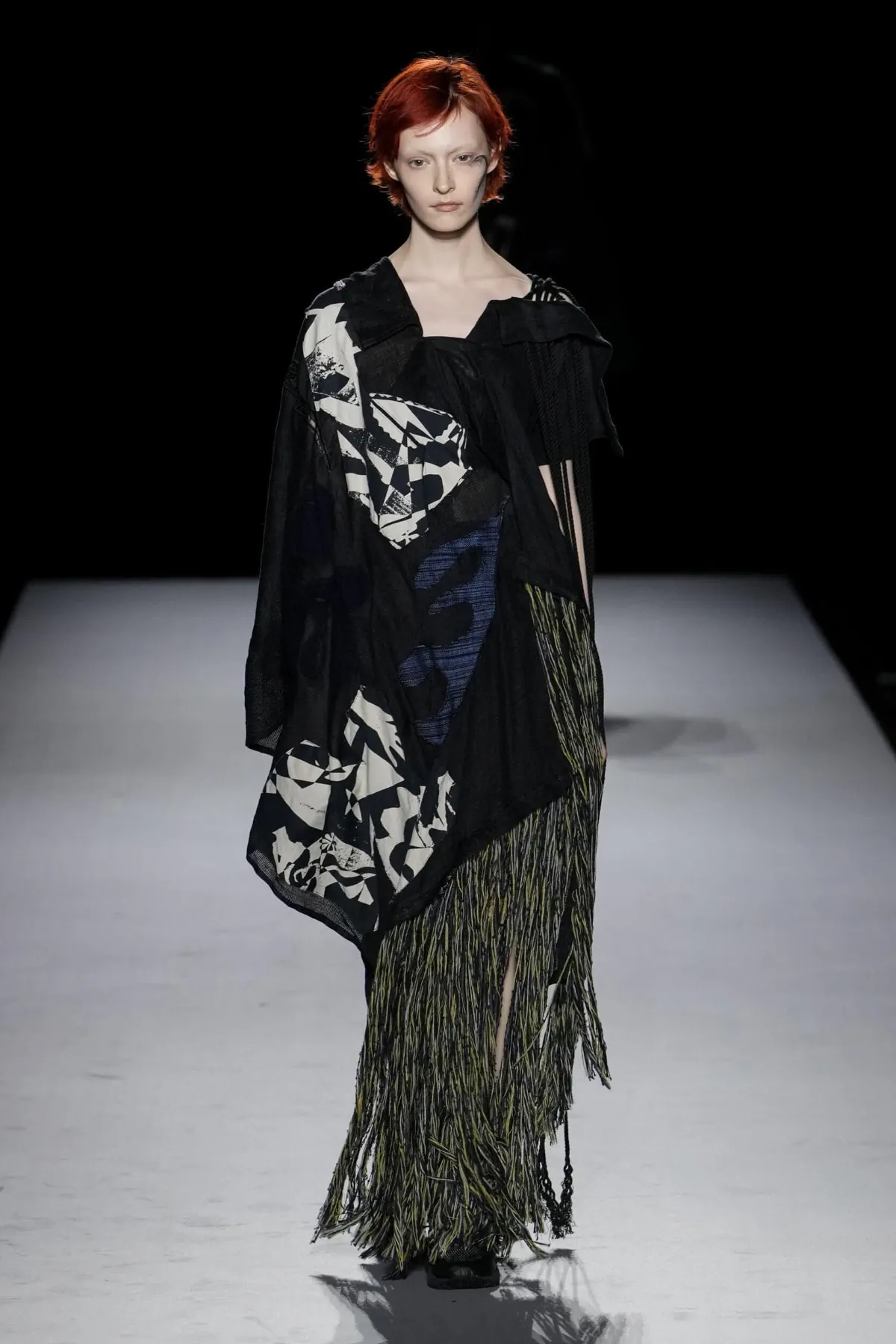 Yohji Yamamoto Spring 2027 finds form in fringes and unfinished structure Yohji Yamamoto Spring-Summer 2027 - Paris Fashion Week